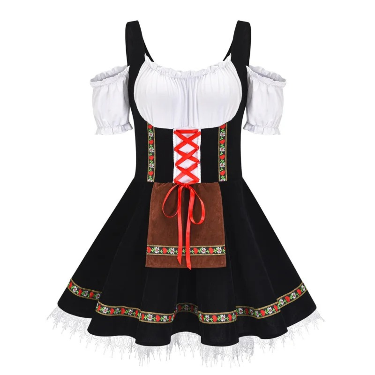 Zirlina - Dirndl Dames Jurk voor Oktoberfest met Schort en Borduursels