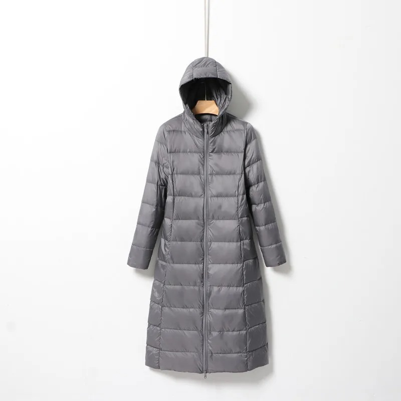 Velrina - Dames Donsjas Lang Met Capuchon, Puffer Stijl en Warm