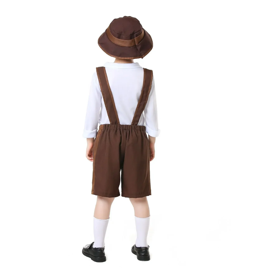 AlpenWi - Twee Heren Lederhosen Sets met Shirt en Bretels - Traditioneel Kostuum