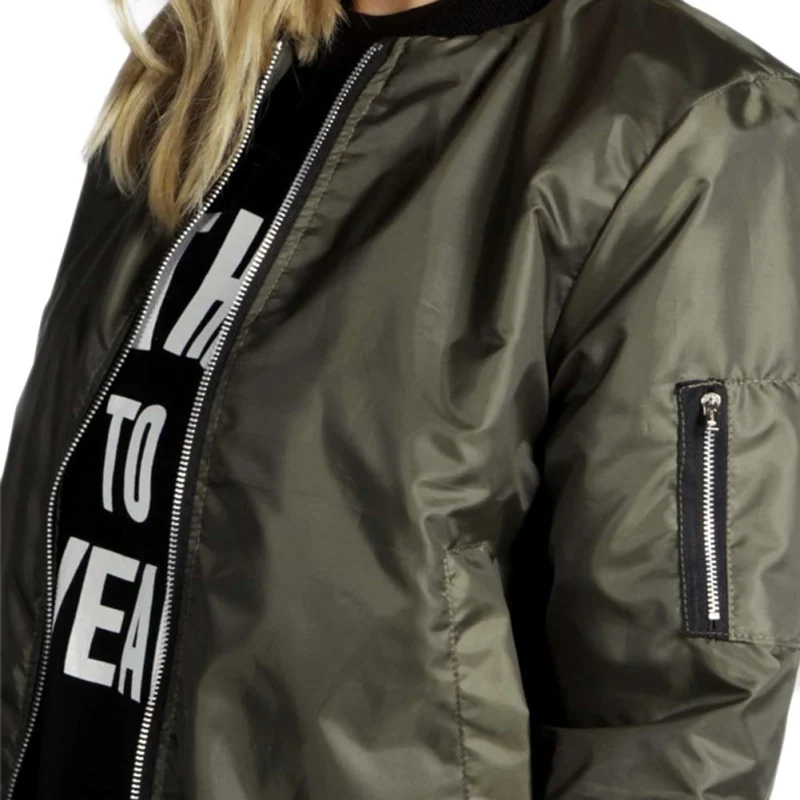 Glamori - Strakke Bomberjack dames, Casual Bomber Stijl met Geribde Manchetten