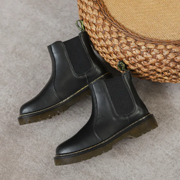 Valeria - Dames Chelsea Boots met Klassieke Stijl en Elastische Zijkanten