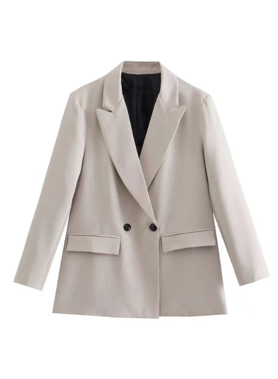 Elvoria - Dames Oversized Blazer, Lange Mouw, Casual Pasvorm, Reverskraag