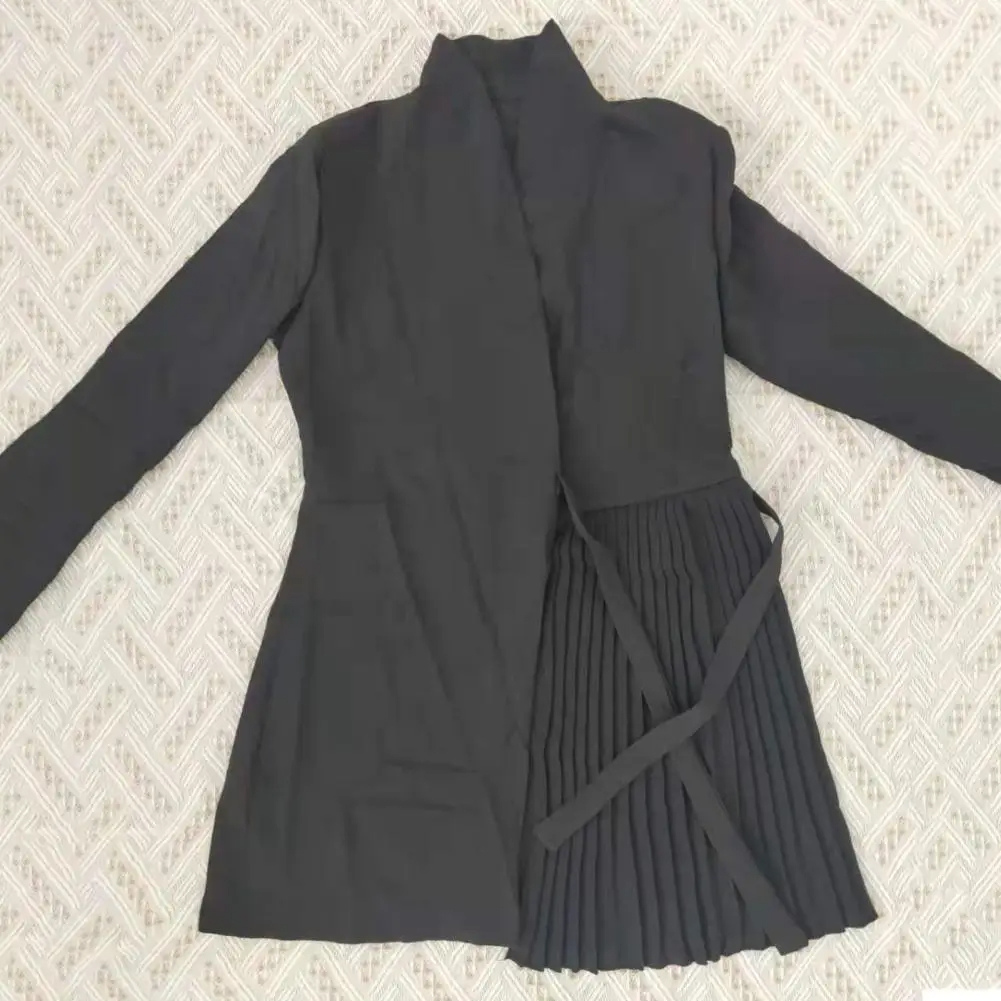 Ascende - Blazer Jurk Dames, Wikkelstijl Met Plooirok en Strikceintuur