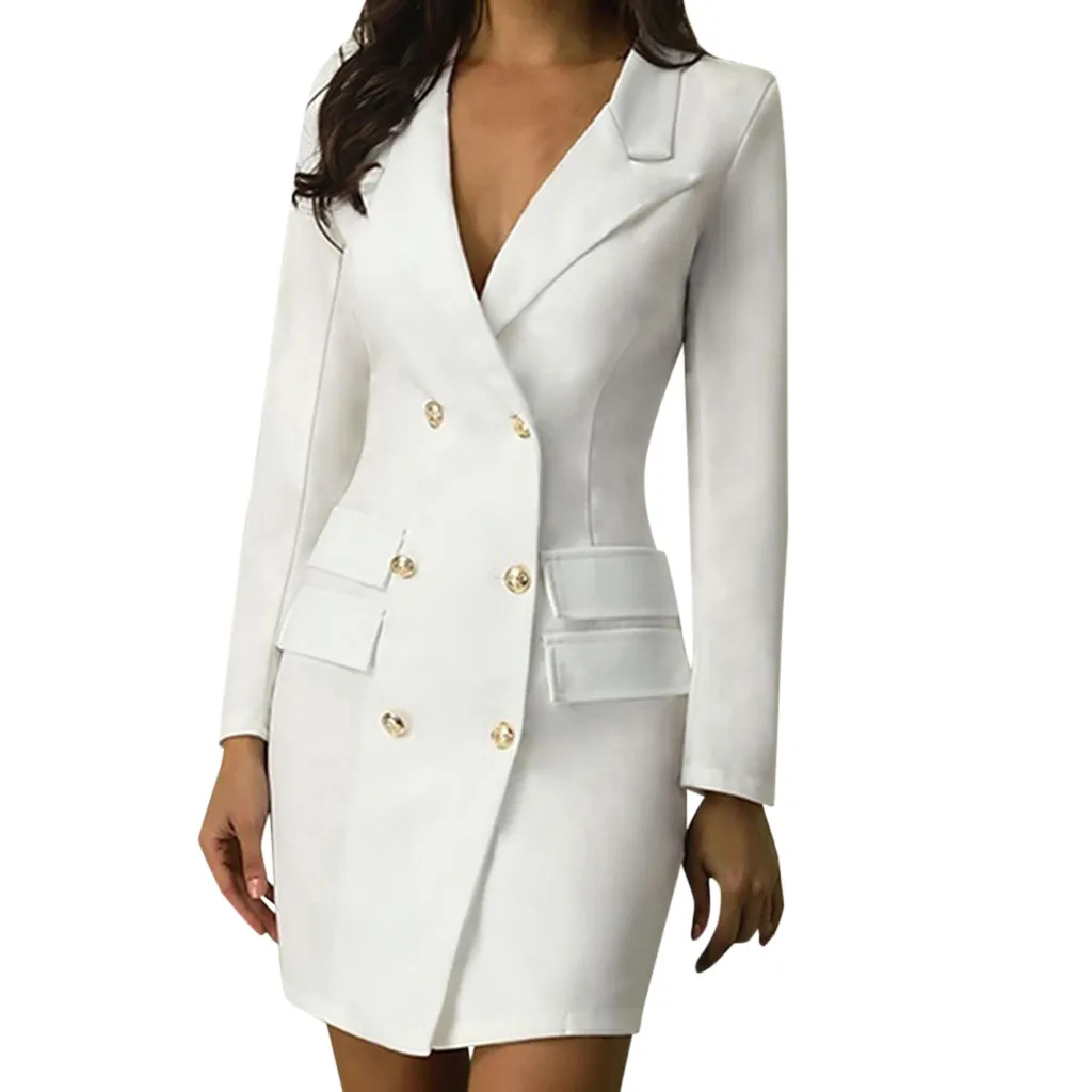 Eleganza - Blazer Jurk Dames, Dubbel Geknoopt en Getailleerd