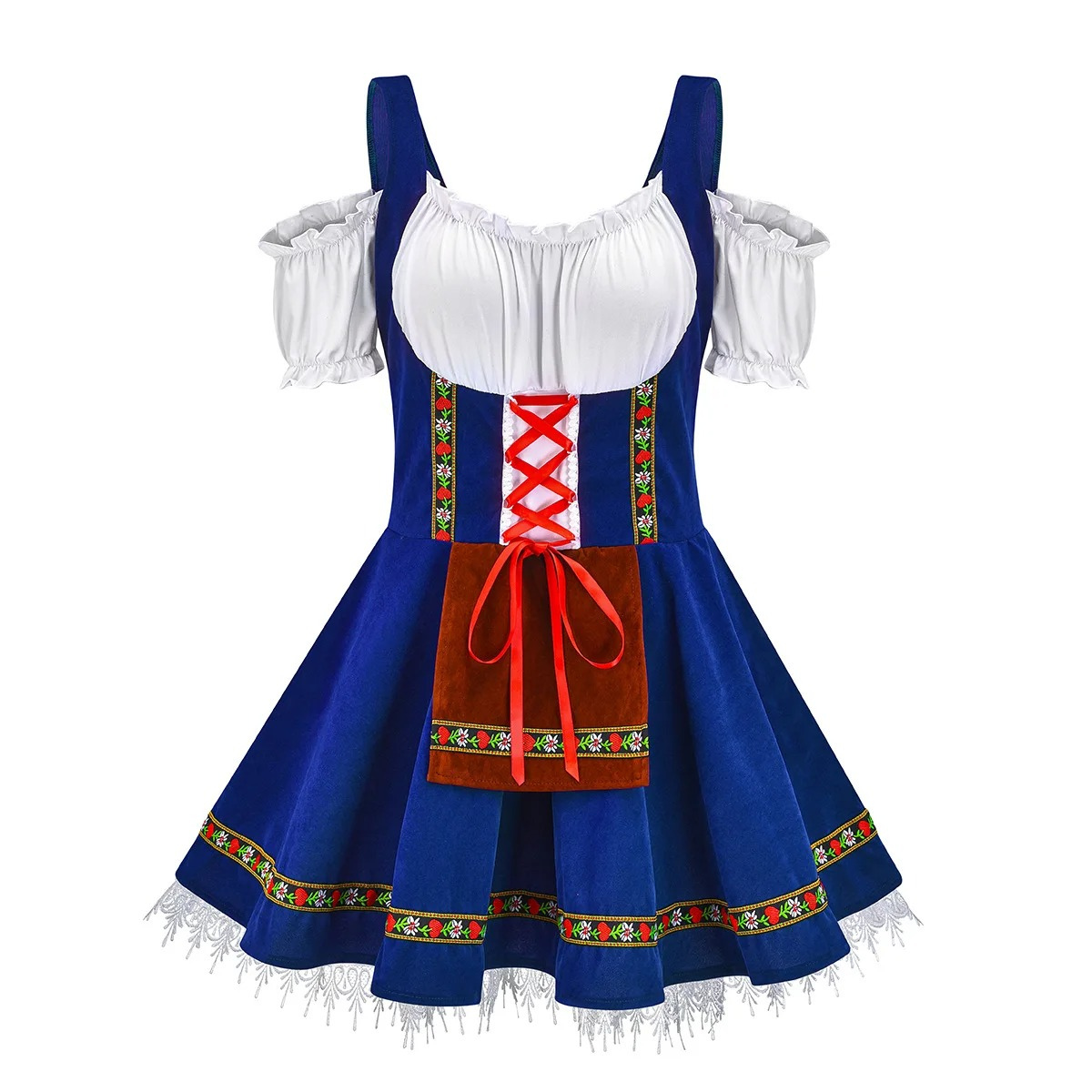 Zirlina - Dirndl Dames Jurk voor Oktoberfest met Schort en Borduursels