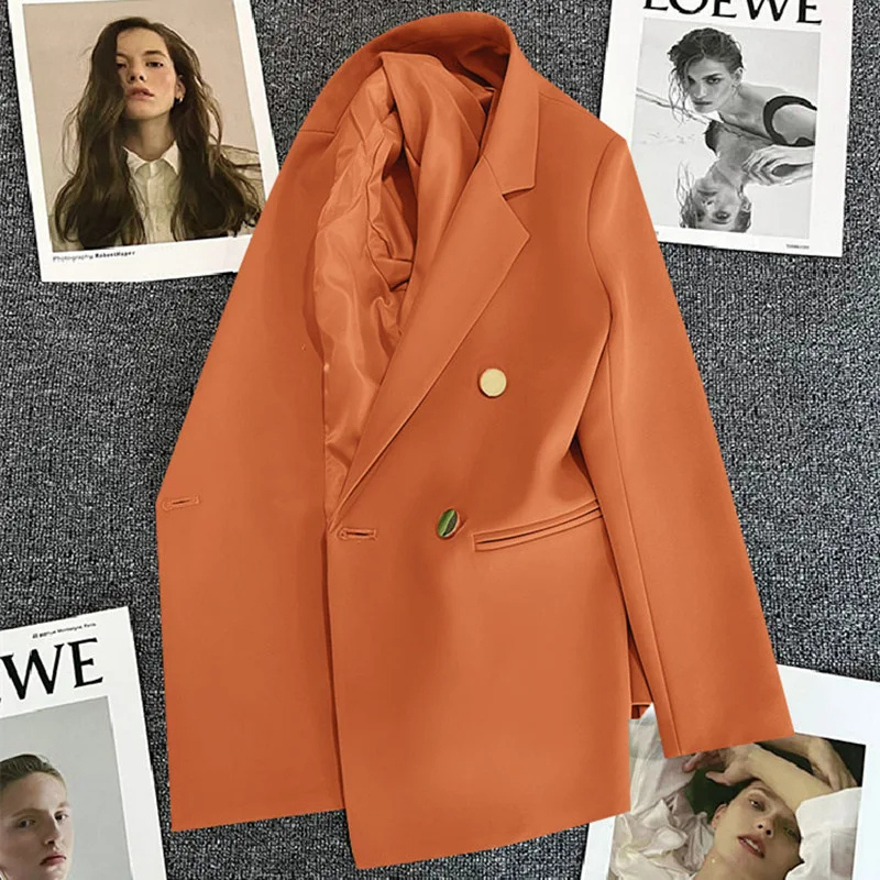 Modessa - Lange Dames Blazer met Satijnen Voering en Dubbele Rij Sluiting