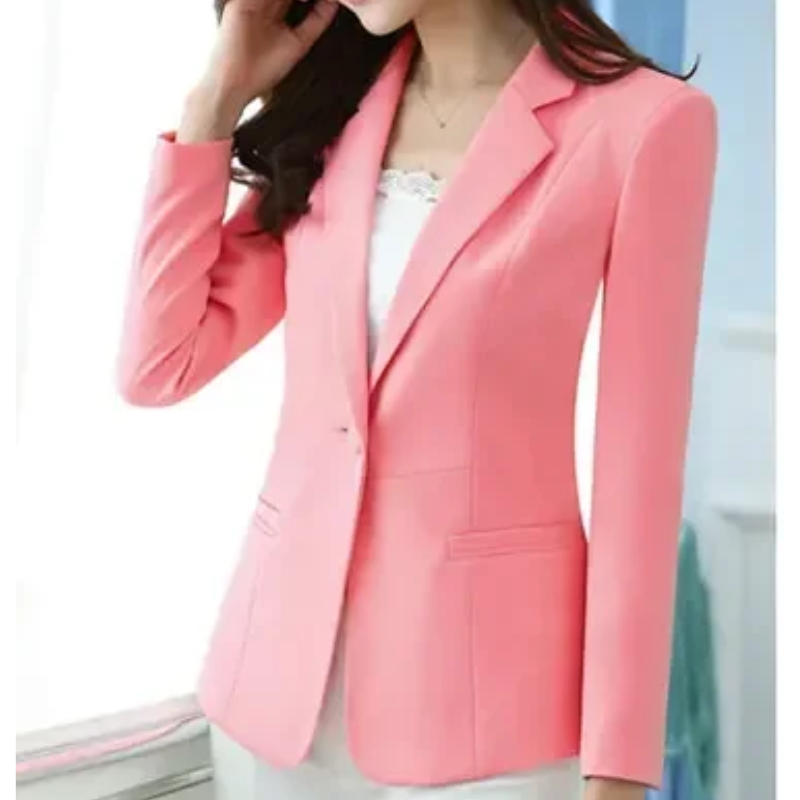 Modecha - Stijlvolle Dames Blazer Met Enkelknoopsluiting - Perfect Voor Werk