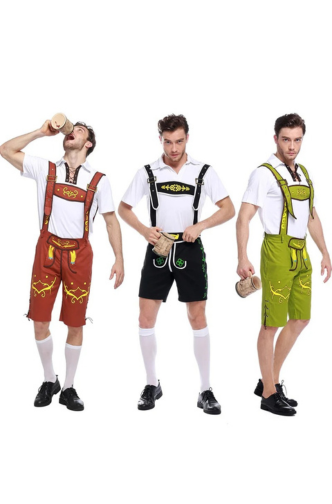 GerLux - Traditionele Korte Lederhosen Heren met Bretels - Perfect voor Feesten