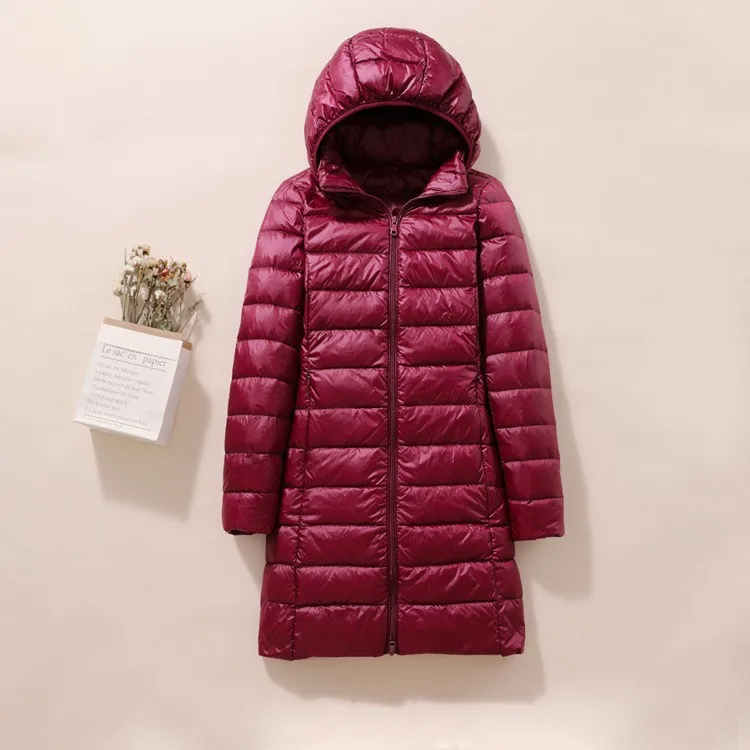 Cosyxie - Lange Dames Donsjas Met Capuchon - Waterafstotende Puffer Jas voor de Winter