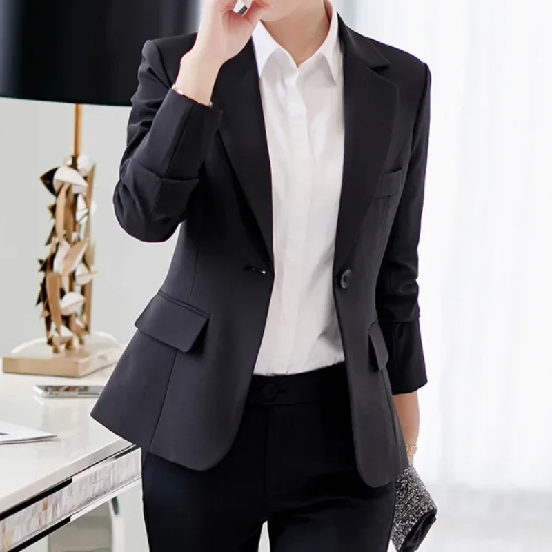 Netzich - Stijlvolle Dames Blazer Met Enkelknoopsluiting