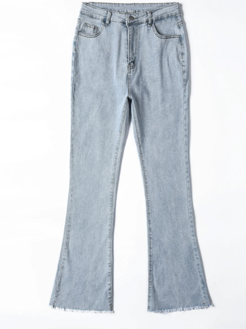 Palento - Flared Broek Dames Hoog Gesneden Skinny Fit Bell Bottoms