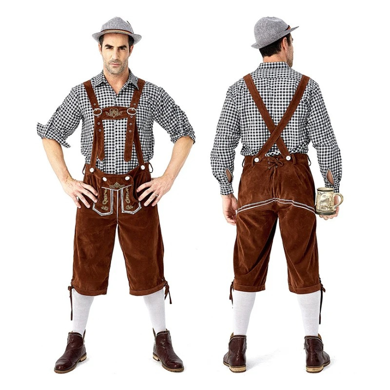 HerHues - Geruit Shirt voor Lederhosen Heren - Beierse Feestkleding