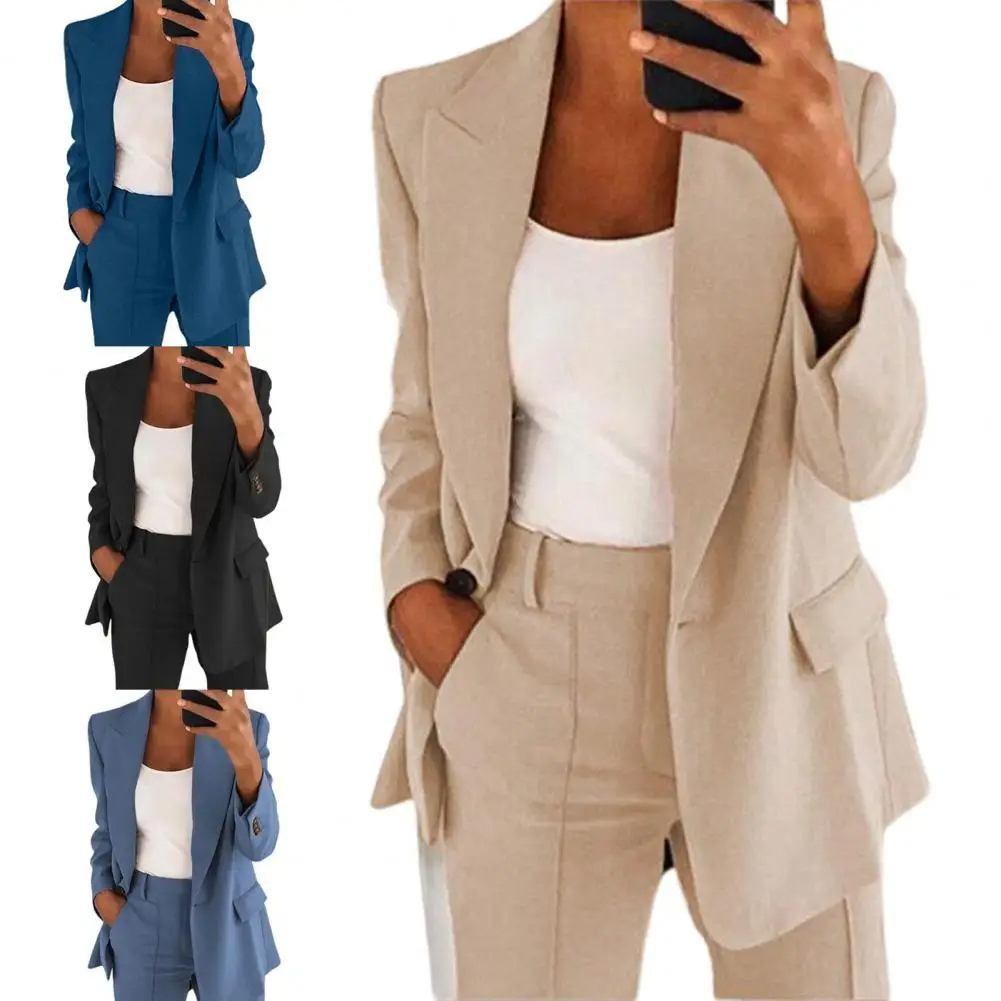 Nettech - Oversized Dames Blazer Met Enkelknoopsluiting - Stijlvol en Zakelijk