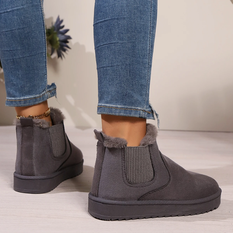 Warmsta - Dames Boots Met Elastische Inzet - Warme Winter Enkellaarzen