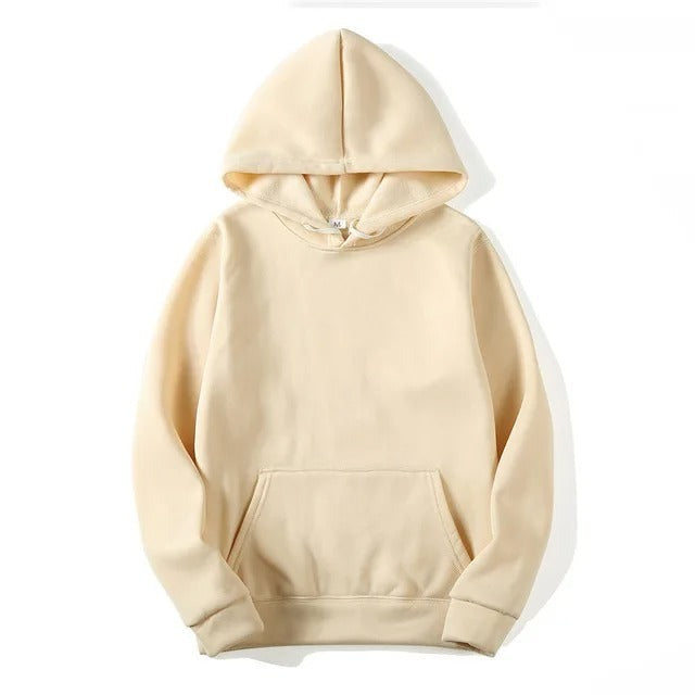 Aurora Katoenen Hoodie met Effen Kleur en Capuchon