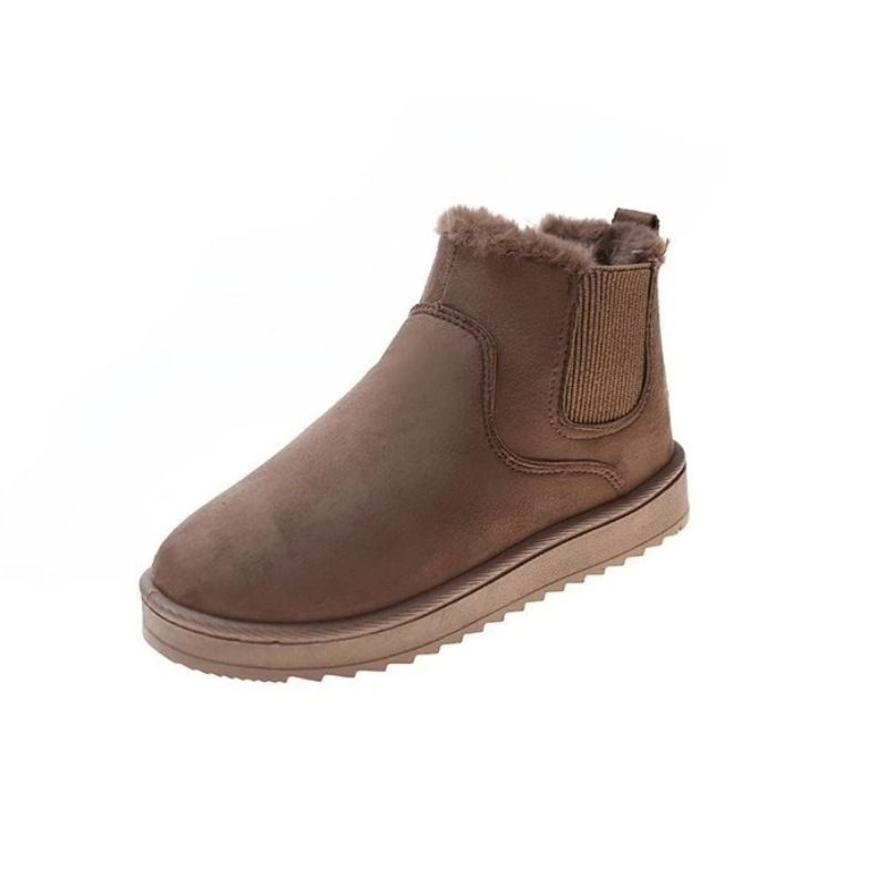 Passvel - Dames Boots Met Elastiek - Warme Winter Antislip Enkellaarzen