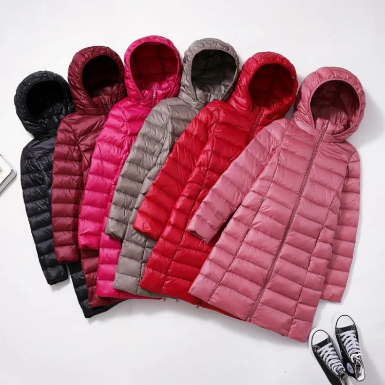 Cosyxie - Lange Dames Donsjas Met Capuchon - Waterafstotende Puffer Jas voor de Winter