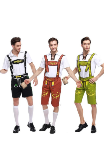 GerLux - Traditionele Korte Lederhosen Heren met Bretels - Perfect voor Feesten