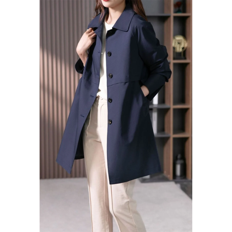 Jorinel - Korte Trenchcoat Dames, Enkel Geknoopt, Getailleerde Damesjas