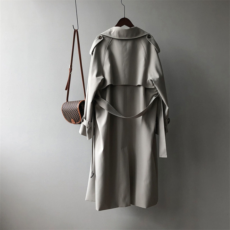 Norelia - Oversized Trenchcoat Dames, Dubbel Geknoopt, Lange Relaxte Pasvorm Damesjas