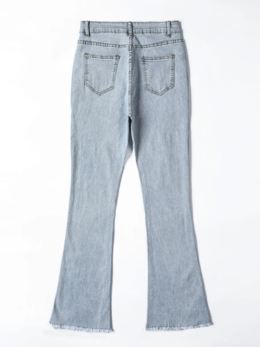 Palento - Flared Broek Dames Hoog Gesneden Skinny Fit Bell Bottoms