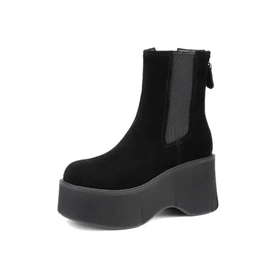 Oriana - Dames Chelsea Boots met Grove Hak en Treklus