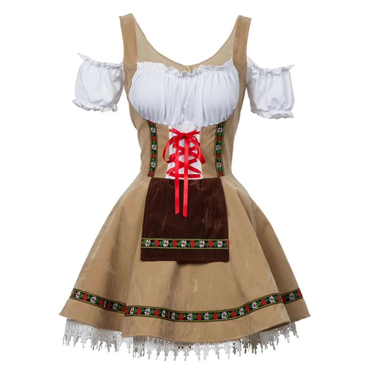 Zirlina - Dirndl Dames Jurk voor Oktoberfest met Schort en Borduursels