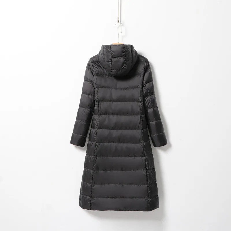 Velrina - Dames Donsjas Lang Met Capuchon, Puffer Stijl en Warm