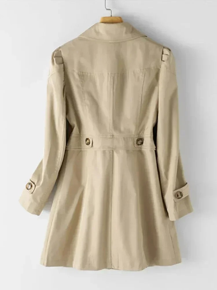 Vivenca - Korte Trenchcoat Dames, Enkel Geknoopt, Getailleerde Damesjas