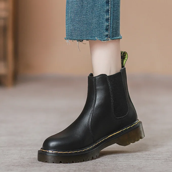 Valeria - Dames Chelsea Boots met Klassieke Stijl en Elastische Zijkanten