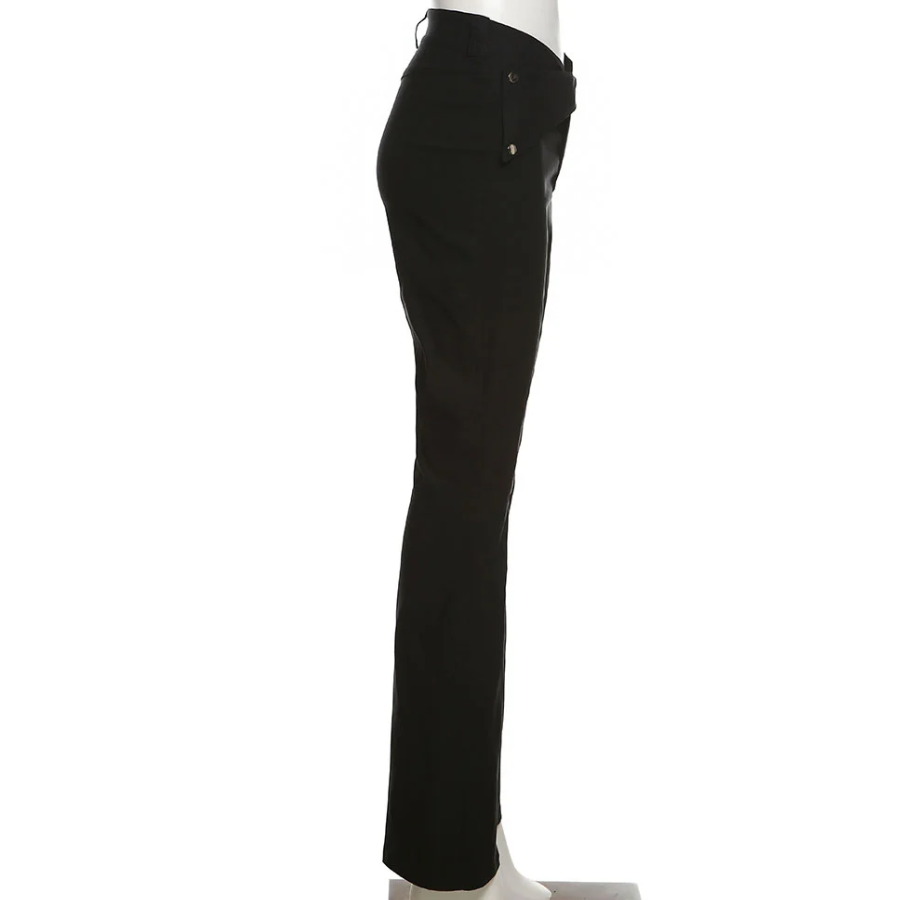 Silvara - Elegante Flared Broek Dames met Unieke Tailleband