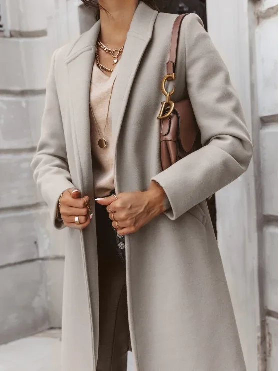 Kledigh - Mantel Jas Dames - Trenchcoat met Riem en Dubbele Knoopsluiting