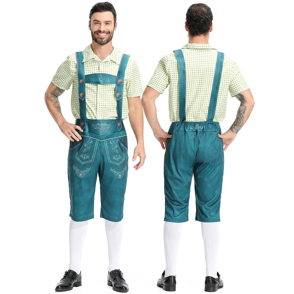 BosAlpe - Traditionele Heren Lederhosen Set met Shirt - Oktoberfest Outfit