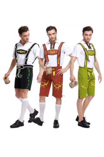 GerLux - Traditionele Korte Lederhosen Heren met Bretels - Perfect voor Feesten