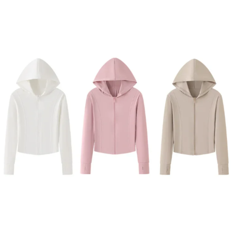 Achtung - Lichtgewicht Zip-Up Hoodie Voor Zonbescherming – Dames Trui