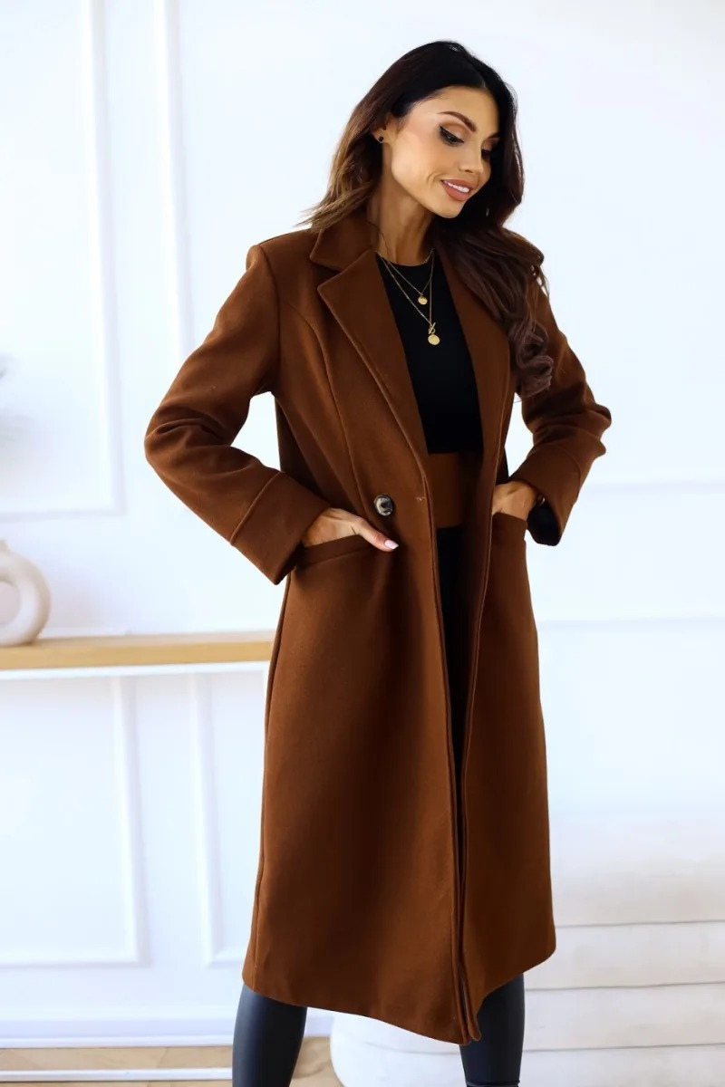 Viloren - Chique Trenchcoat Dames met Getailleerde Pasvorm en Klassiek Lang Model