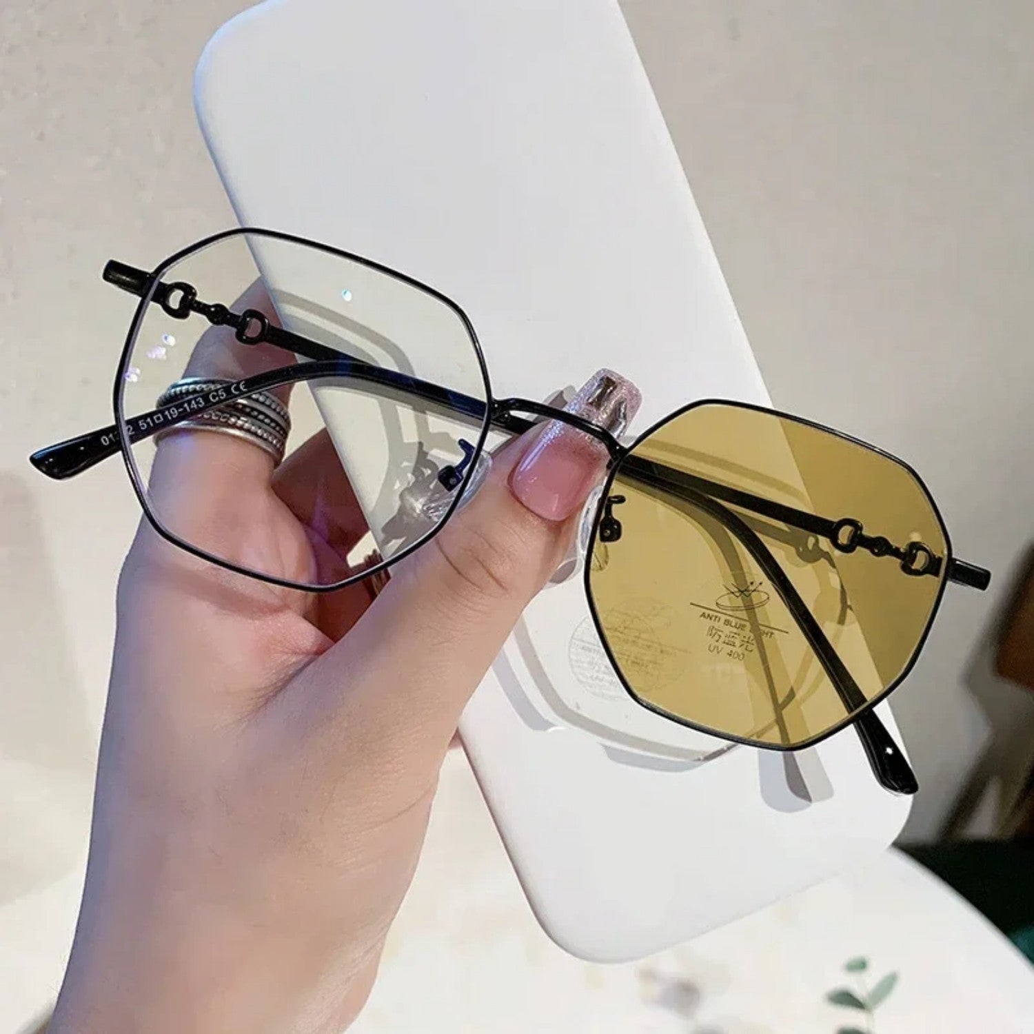 MonAmi® fototrope dames zonnebril met rond metalen montuur
