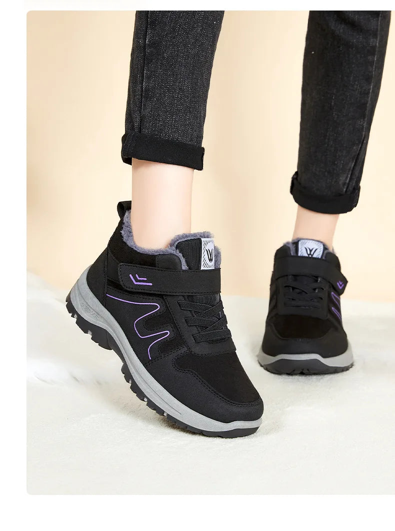 HiSneakers® midden enkel pluche gevoerde dames Orthopedische wandelschoenen