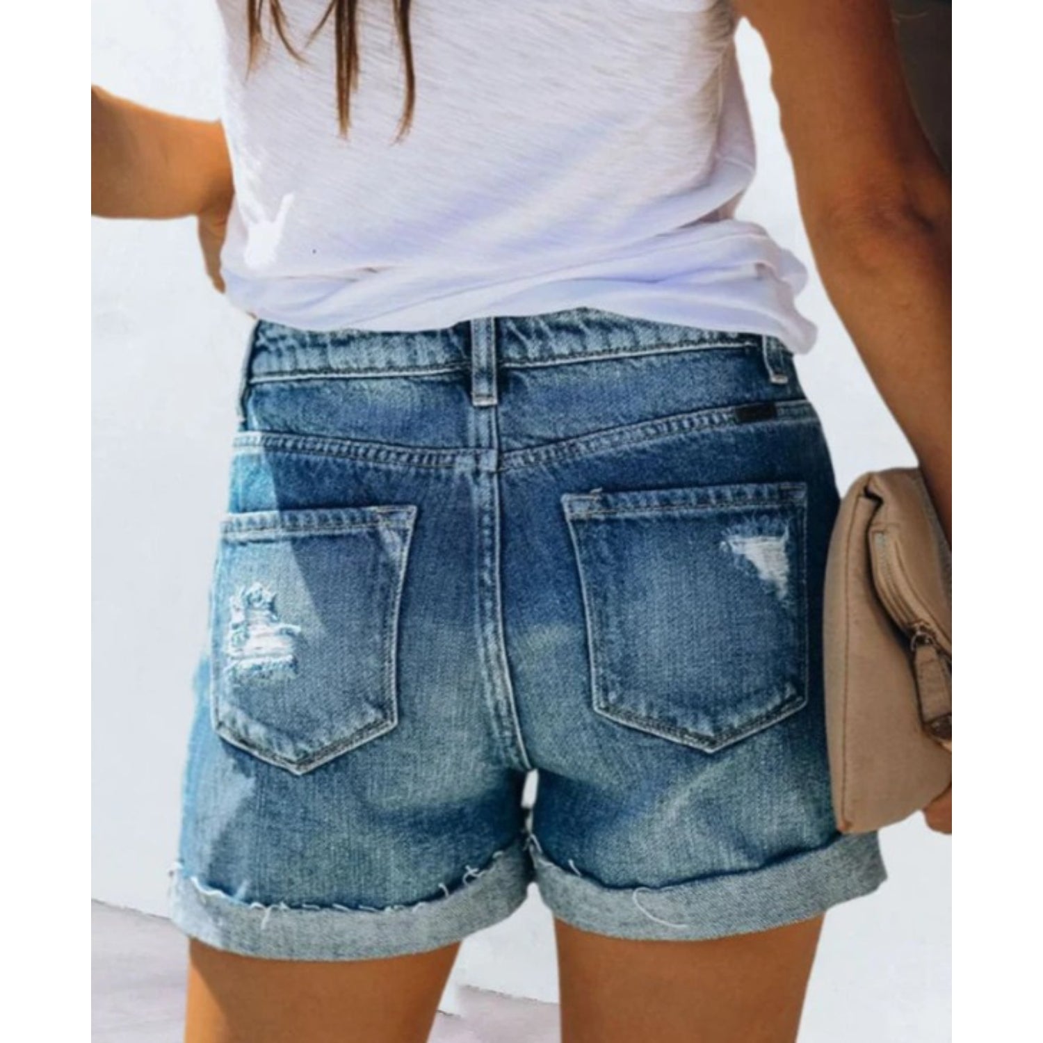 Olivia Trendy Denim Shorts - Casual Dameskleding