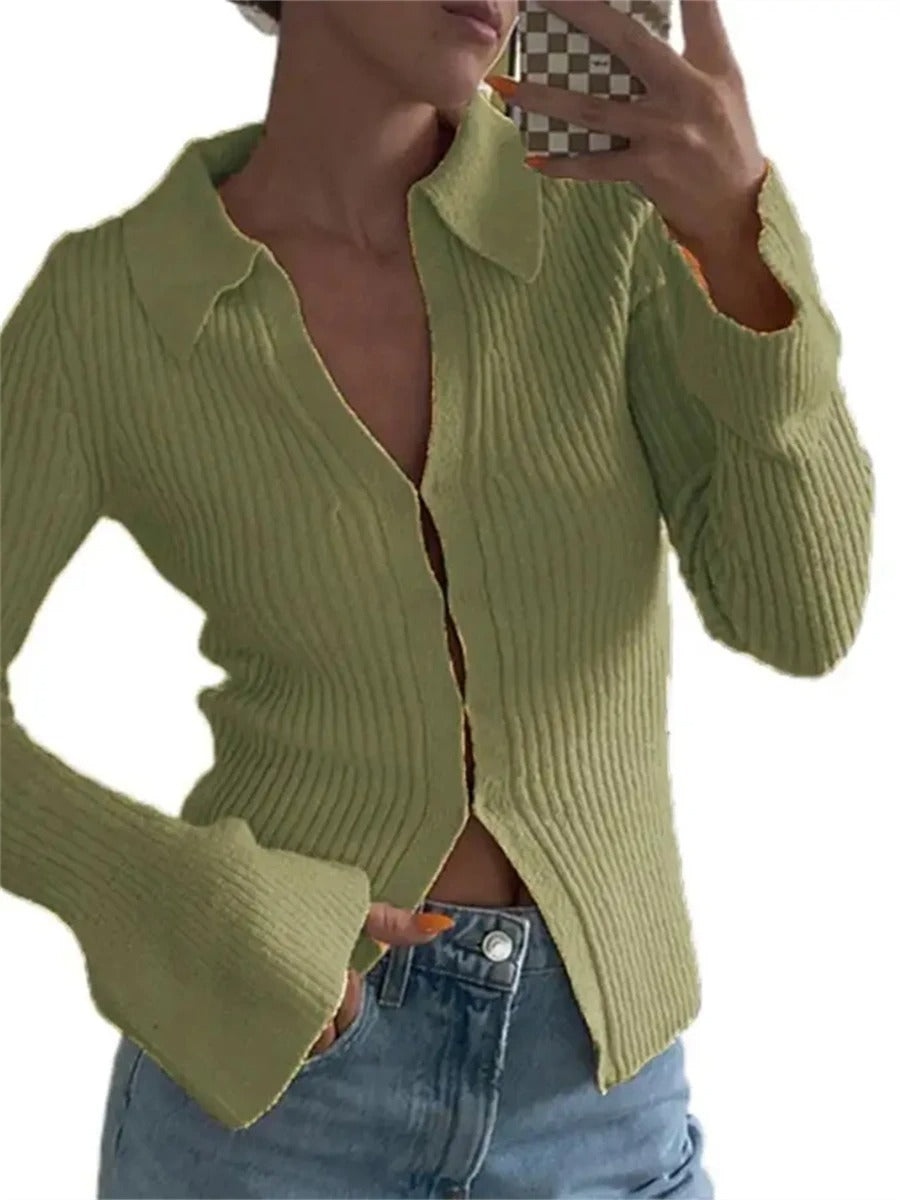 Zenne Stijlvolle Cardigan met Knoopsluiting voor Dames