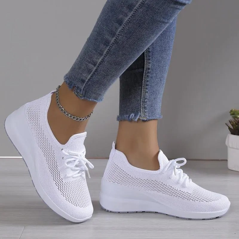 HiSneakers® Non-slip veter omhoog stijl dames Orthopedische wandelschoenen