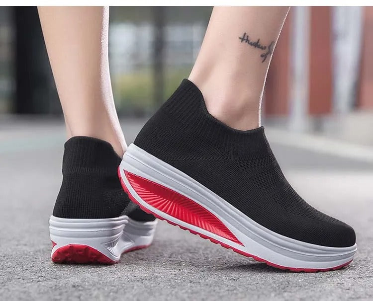 HiSneakers® mesh stof gevulkaniseerd dames Orthopedische wandelschoenen