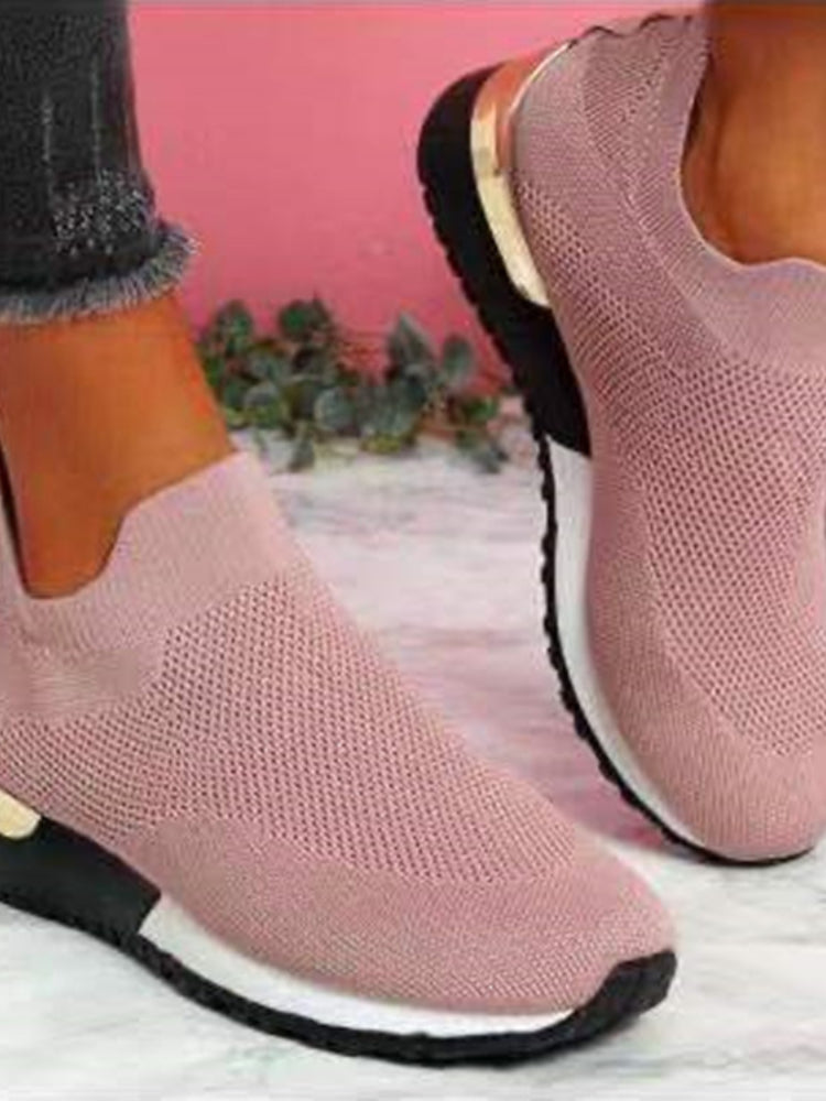 MonAmi® Dames Instappers Mesh Platform Sneakers