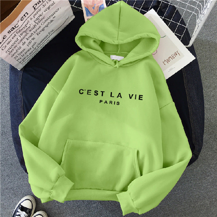 Zenith Dames Hoodie met Letterprint en Capuchon