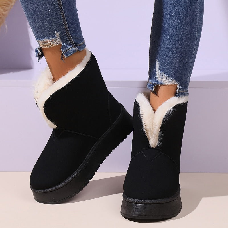 HelloBoots echte schapenhuid wol met effen kleur winterlaarzen