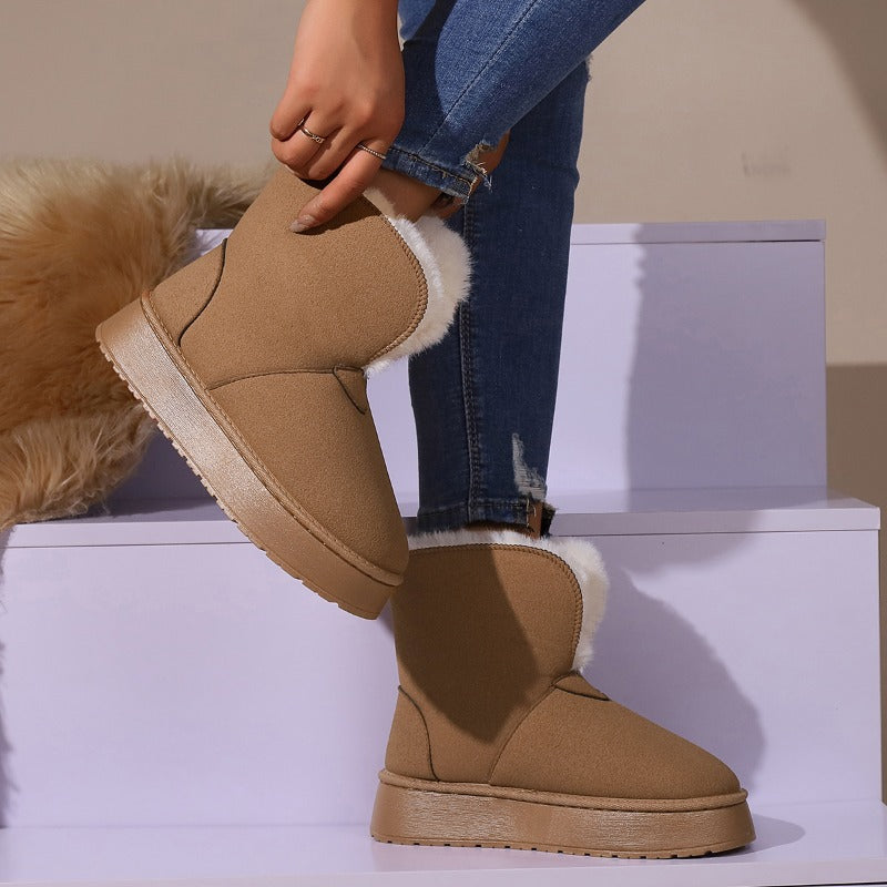 HelloBoots echte schapenhuid wol met effen kleur winterlaarzen