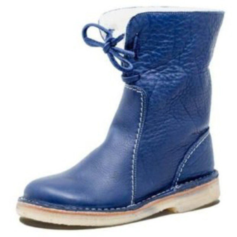 HelloBoots leren antislip waterdichte bruine winterlaarzen