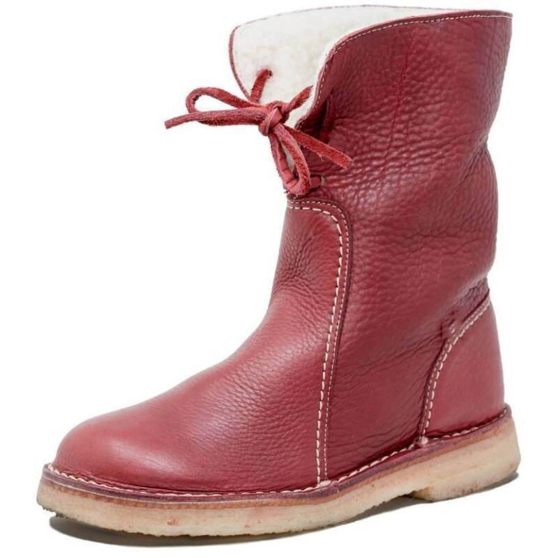 HelloBoots leren antislip waterdichte bruine winterlaarzen