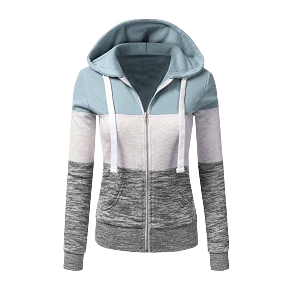 MonAmi Dames Hoodie | patchwork in sportstijl met rits