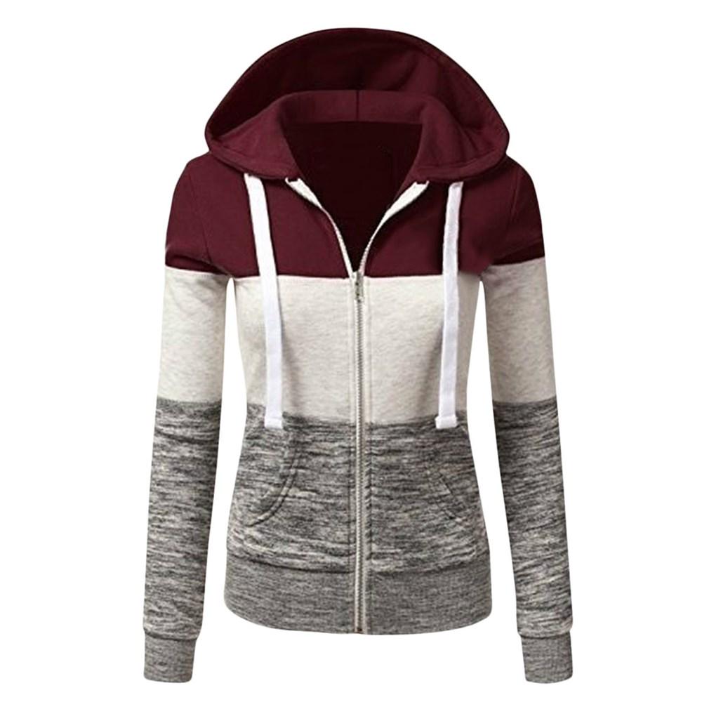 MonAmi Dames Hoodie | patchwork in sportstijl met rits